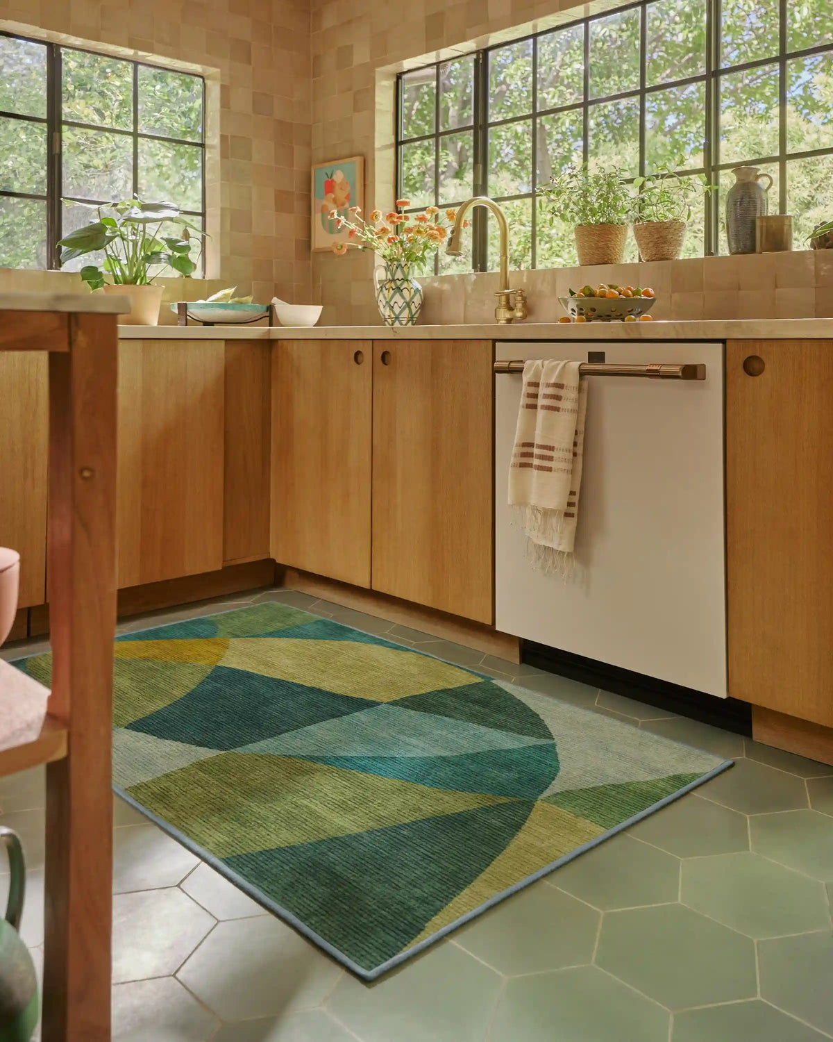 Kayla Teal Green Rug by Jungalow