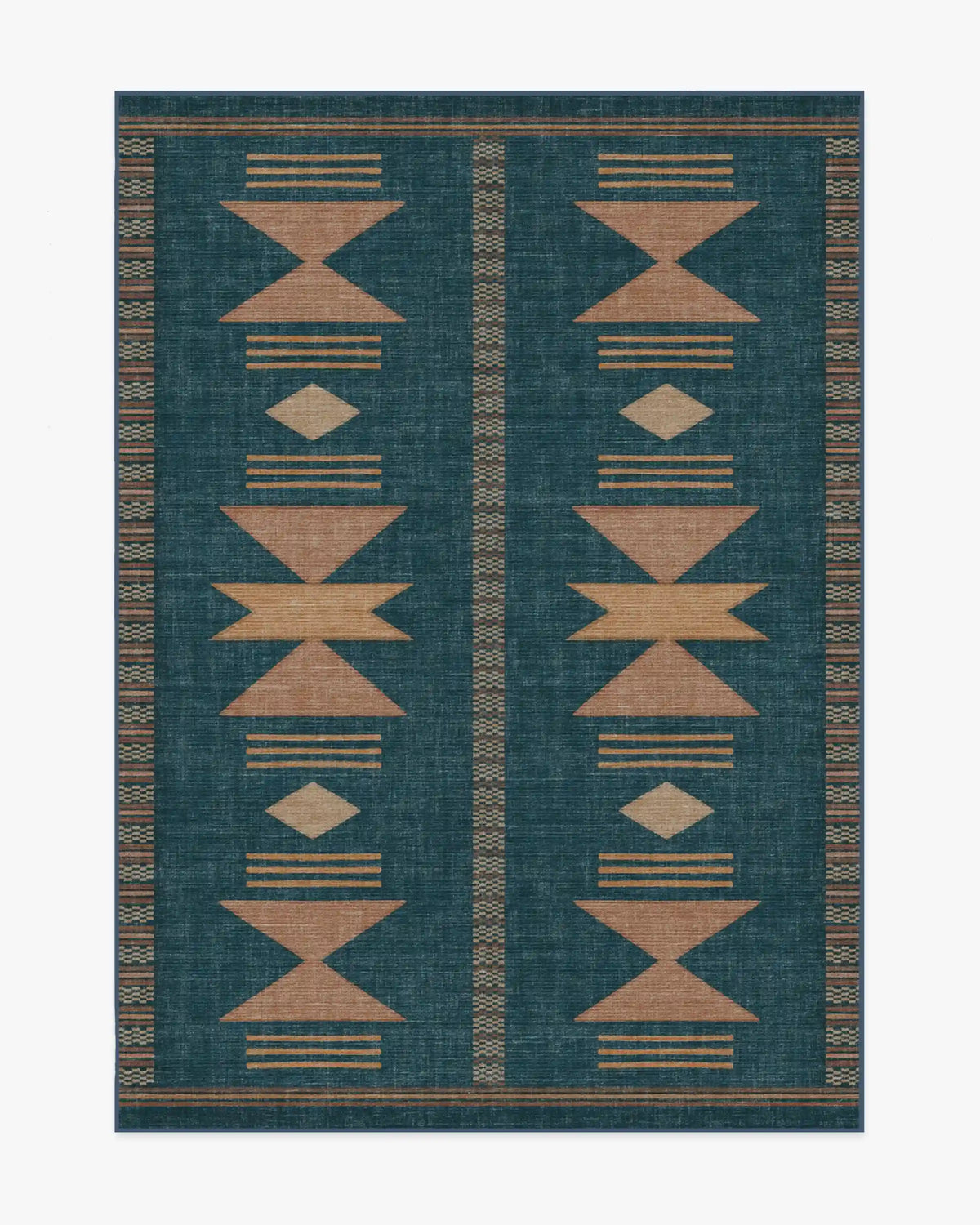 Lark Blue & Rose Rug