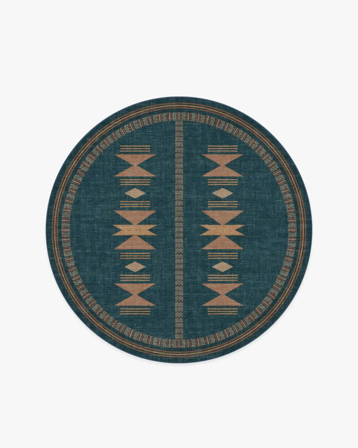 Lark Blue & Rose Rug
