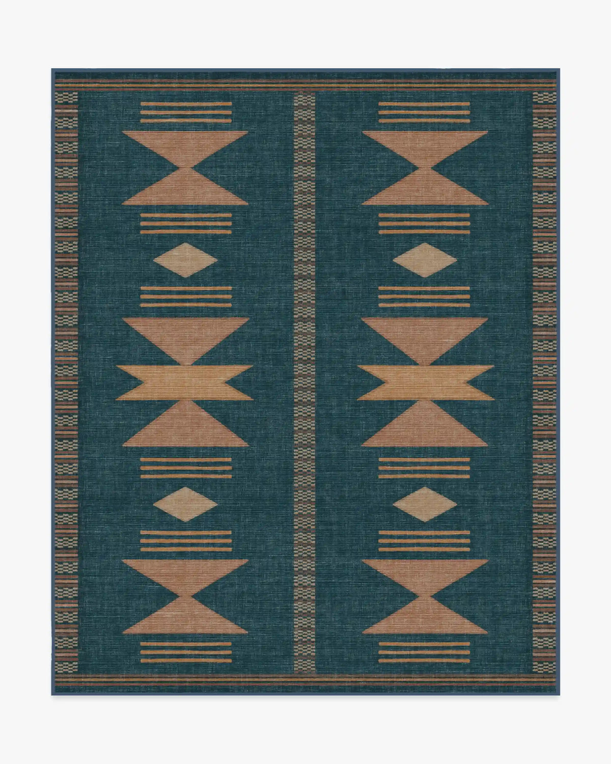 Lark Blue & Rose Rug