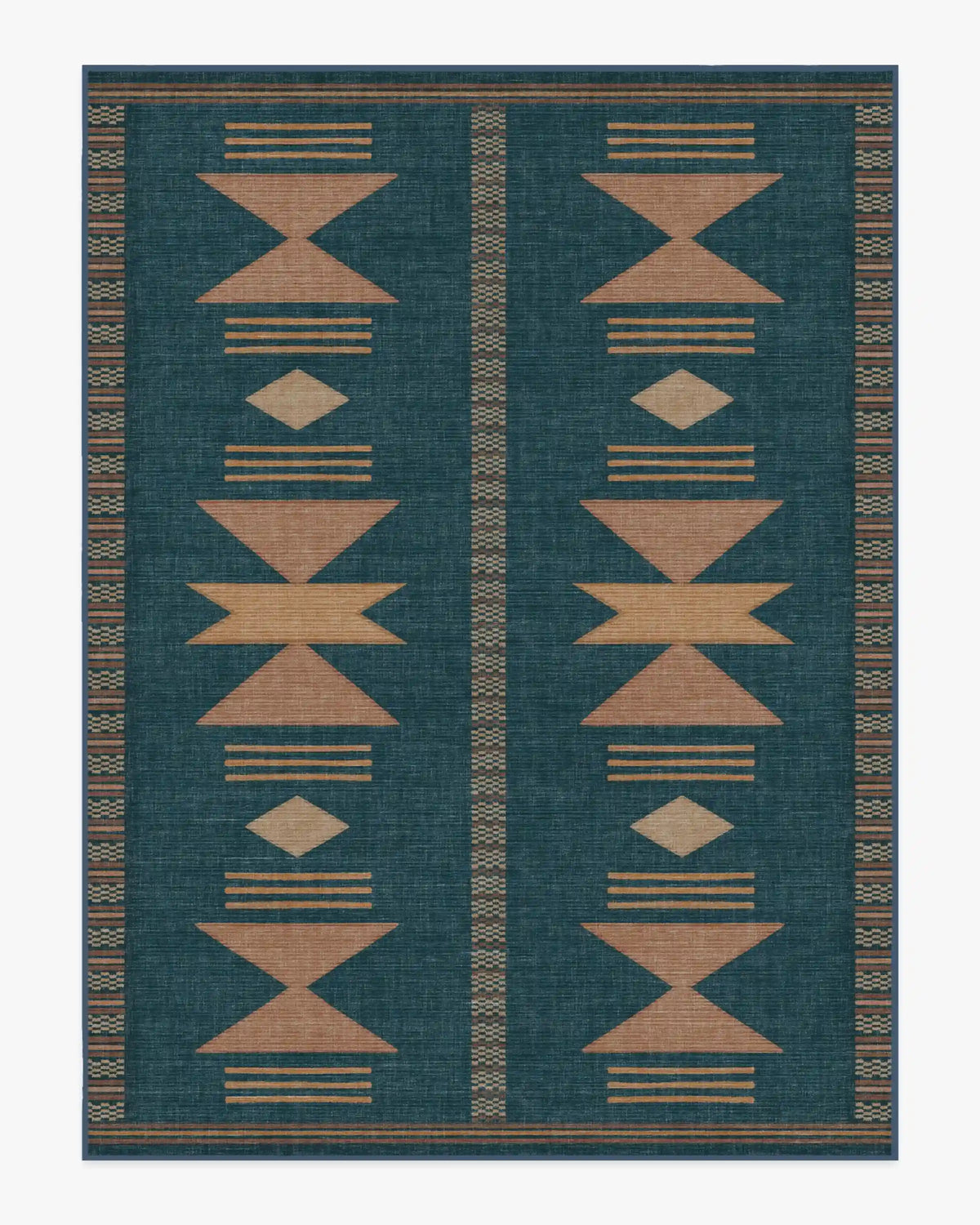 Lark Blue & Rose Rug