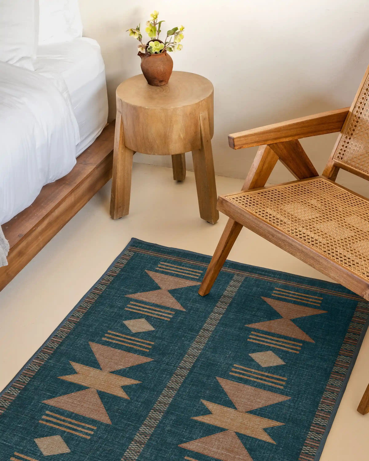 Lark Blue & Rose Rug