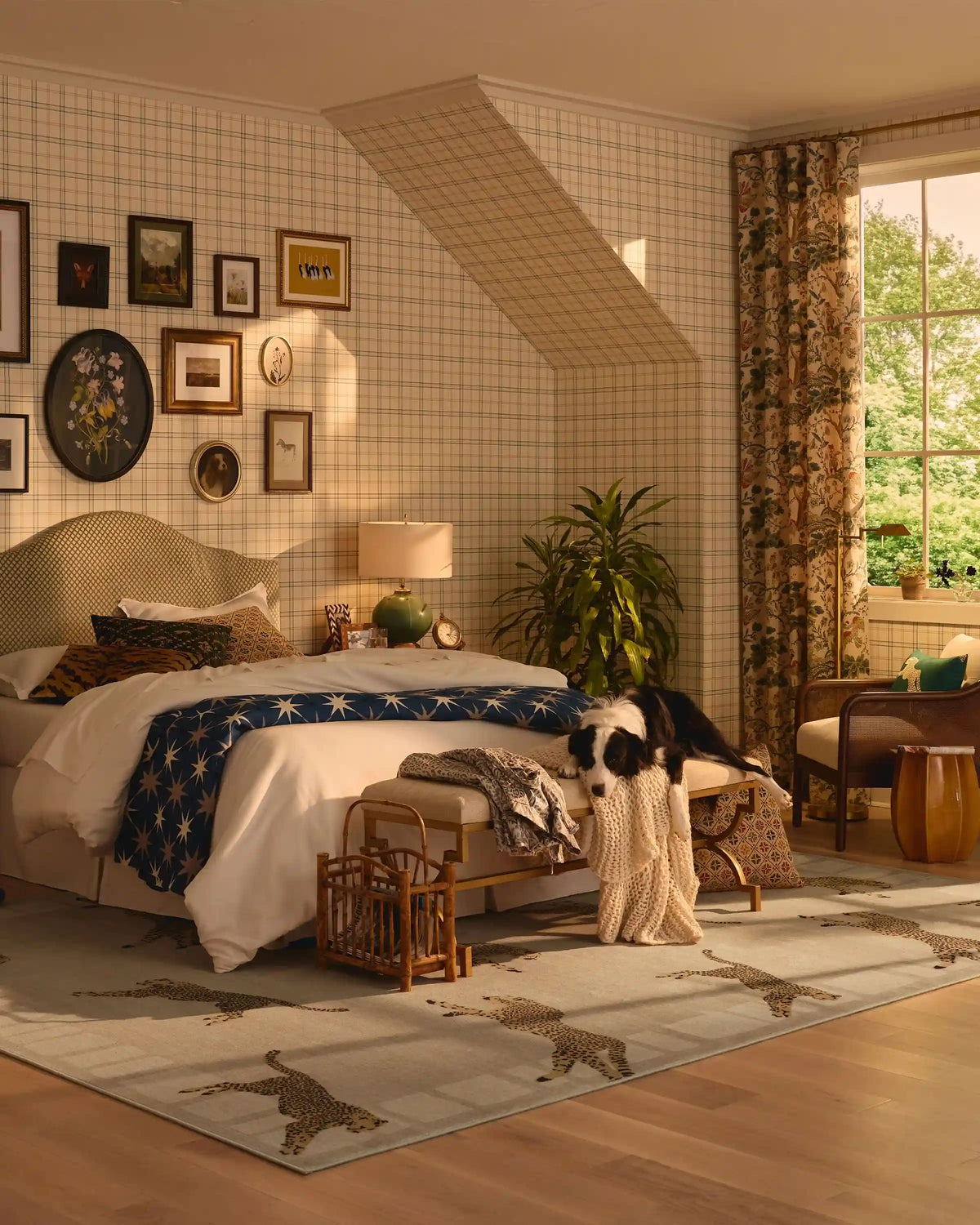 Leaping Cheetah Sand Rug by Scalamandré