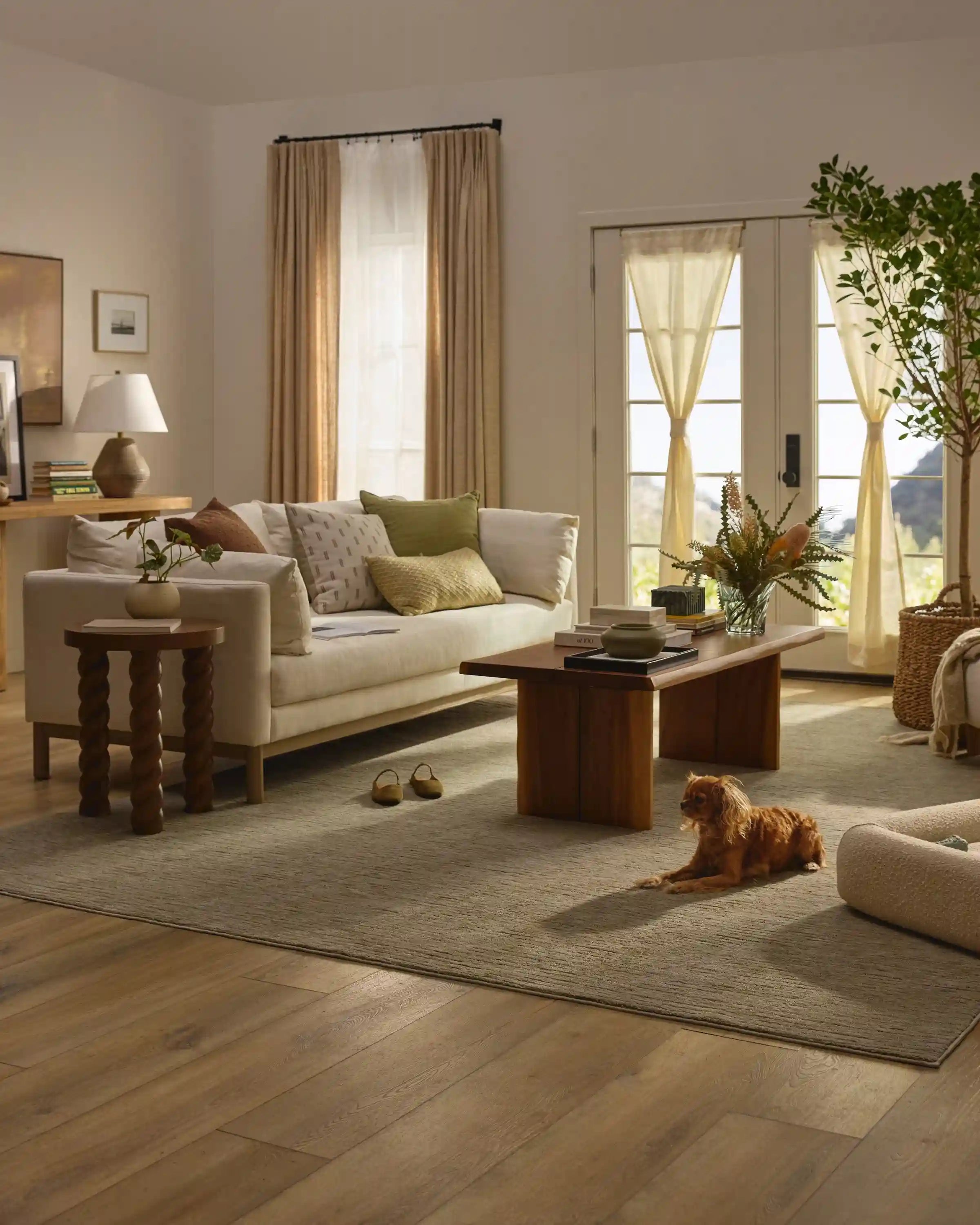 Lennox Sandstone Plush Rug