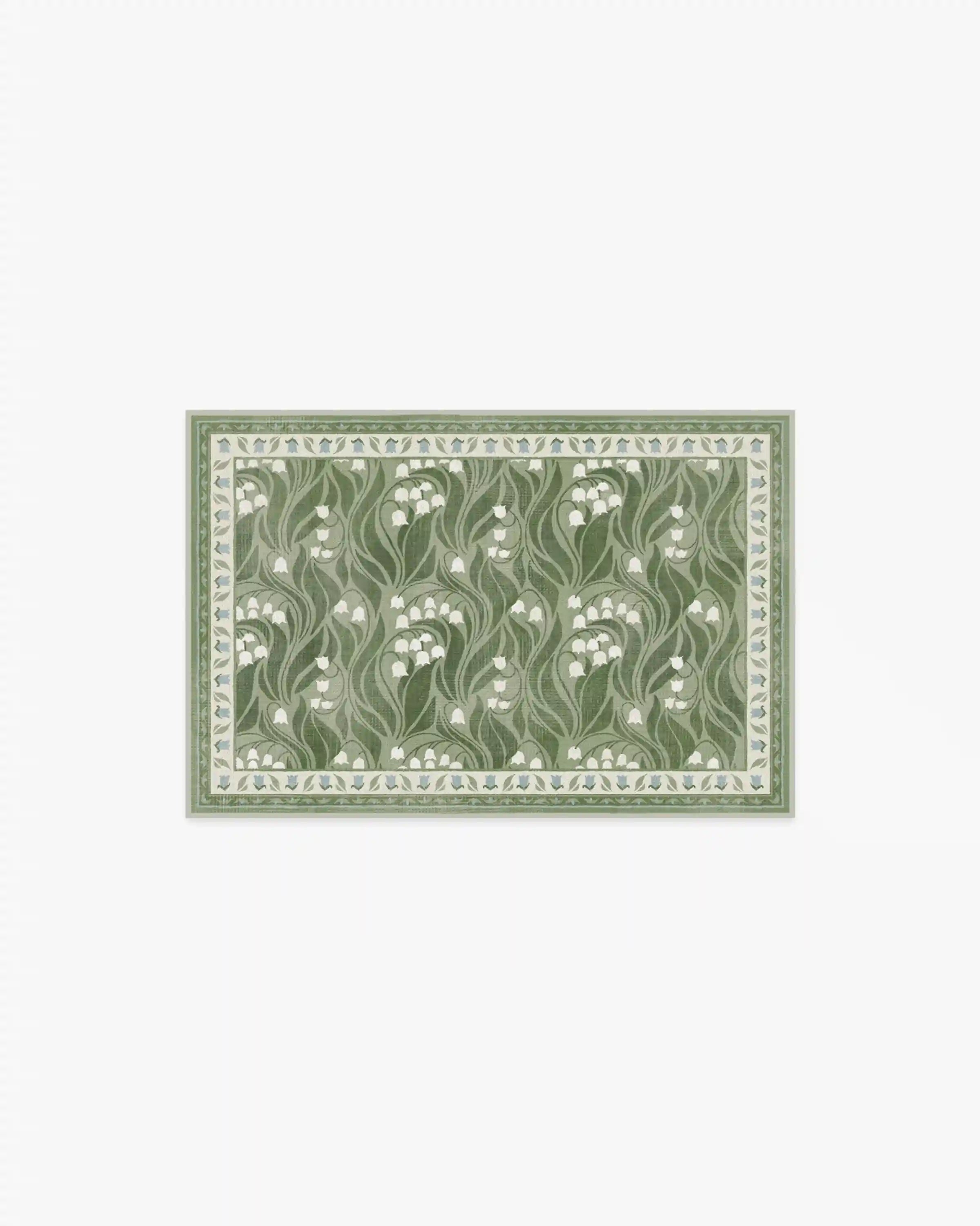 Lila Green & Ivory Rug