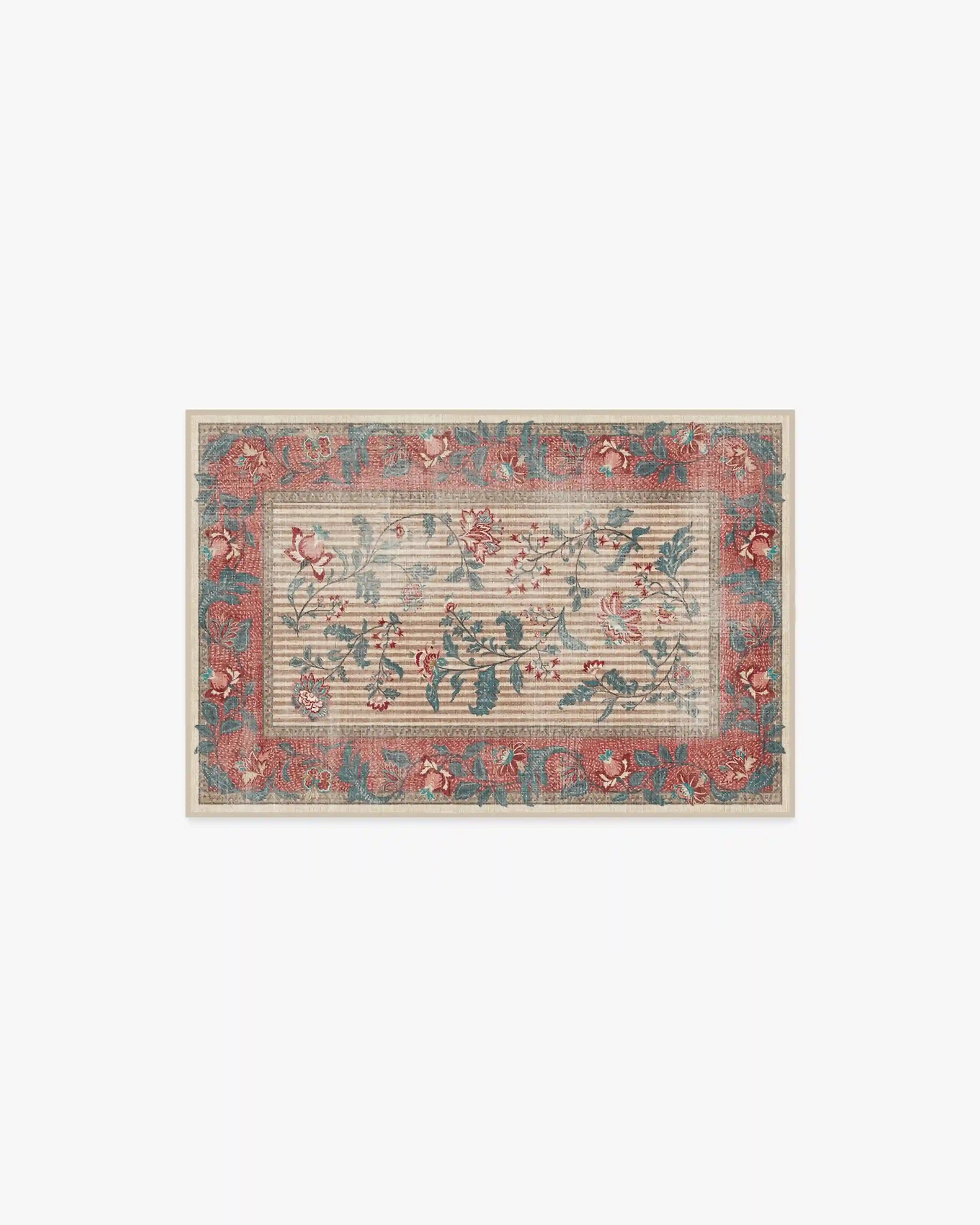 Lilou Currant & Teal Green Rug