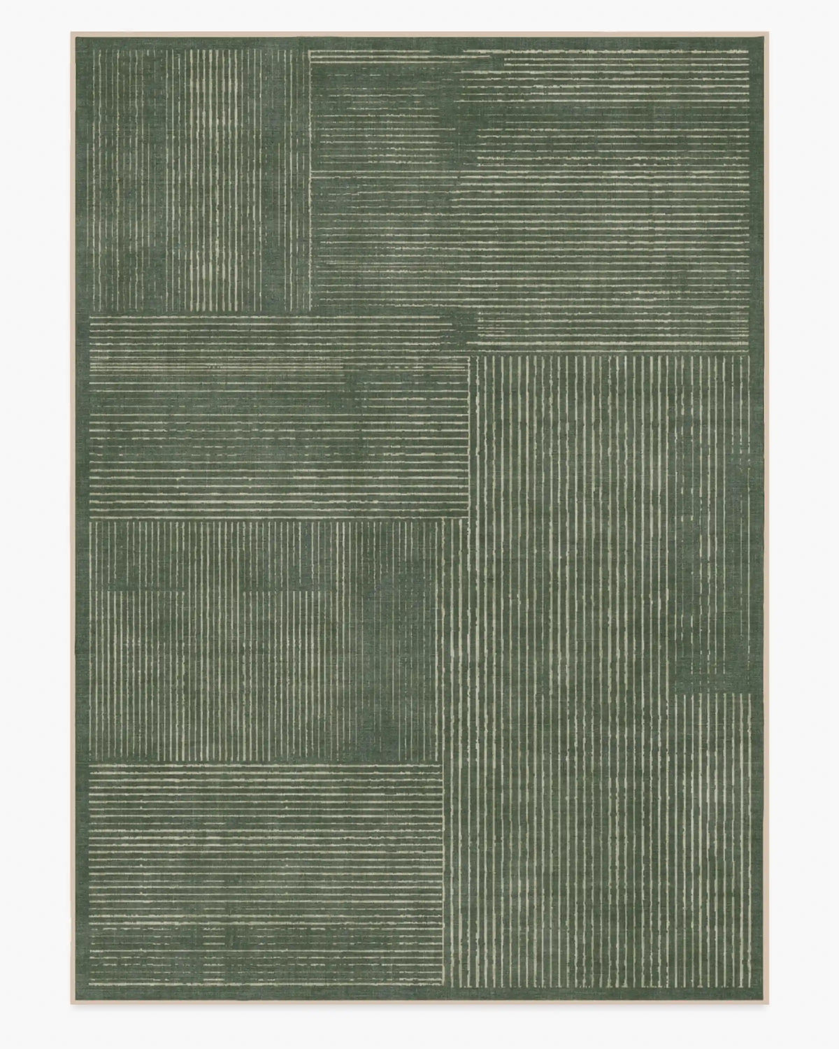 Linear Oasis Green Rug