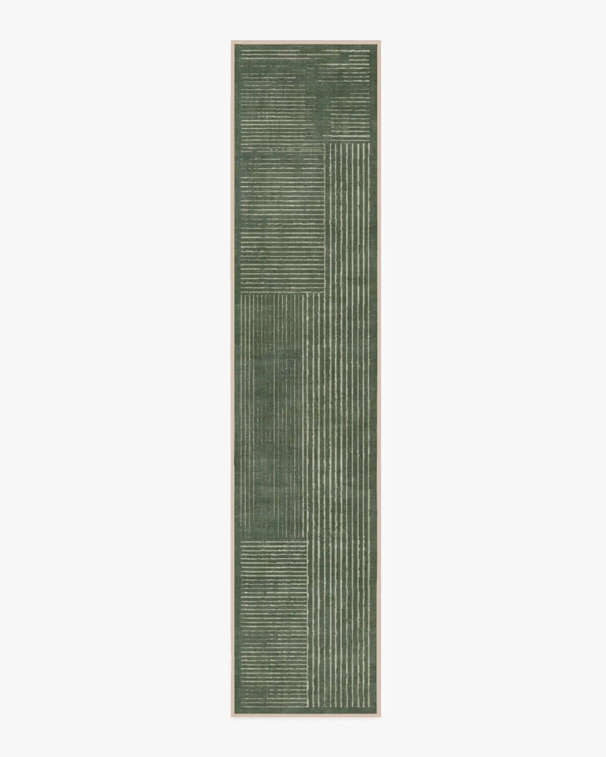 Linear Oasis Green Rug