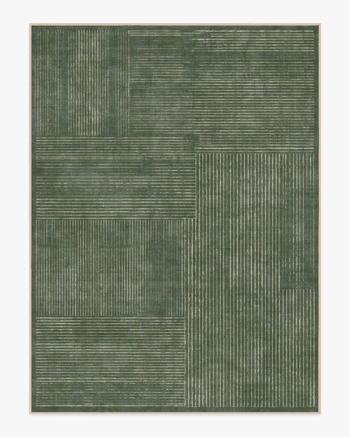 Linear Oasis Green Rug