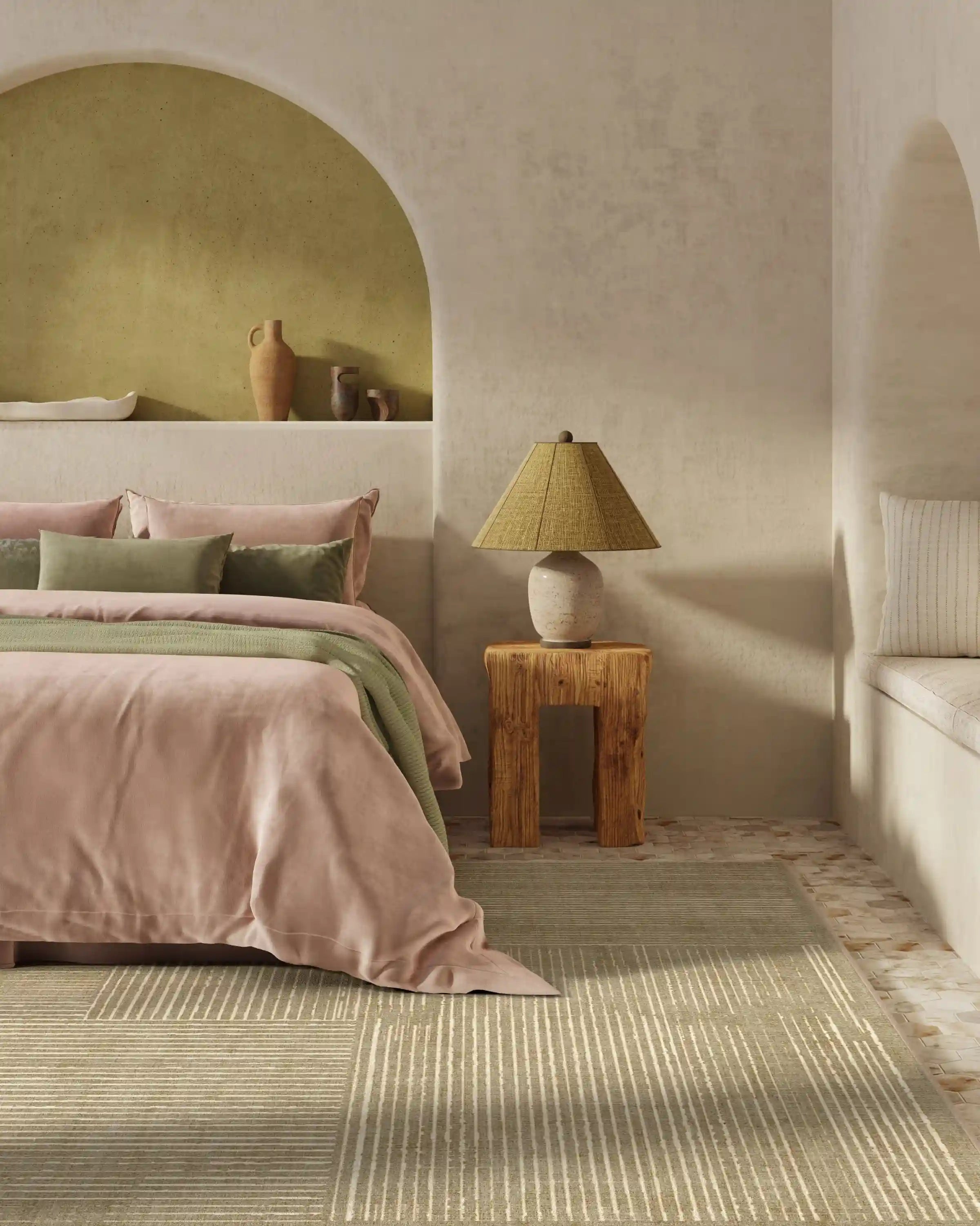 Linear Oasis Warm Taupe Rug