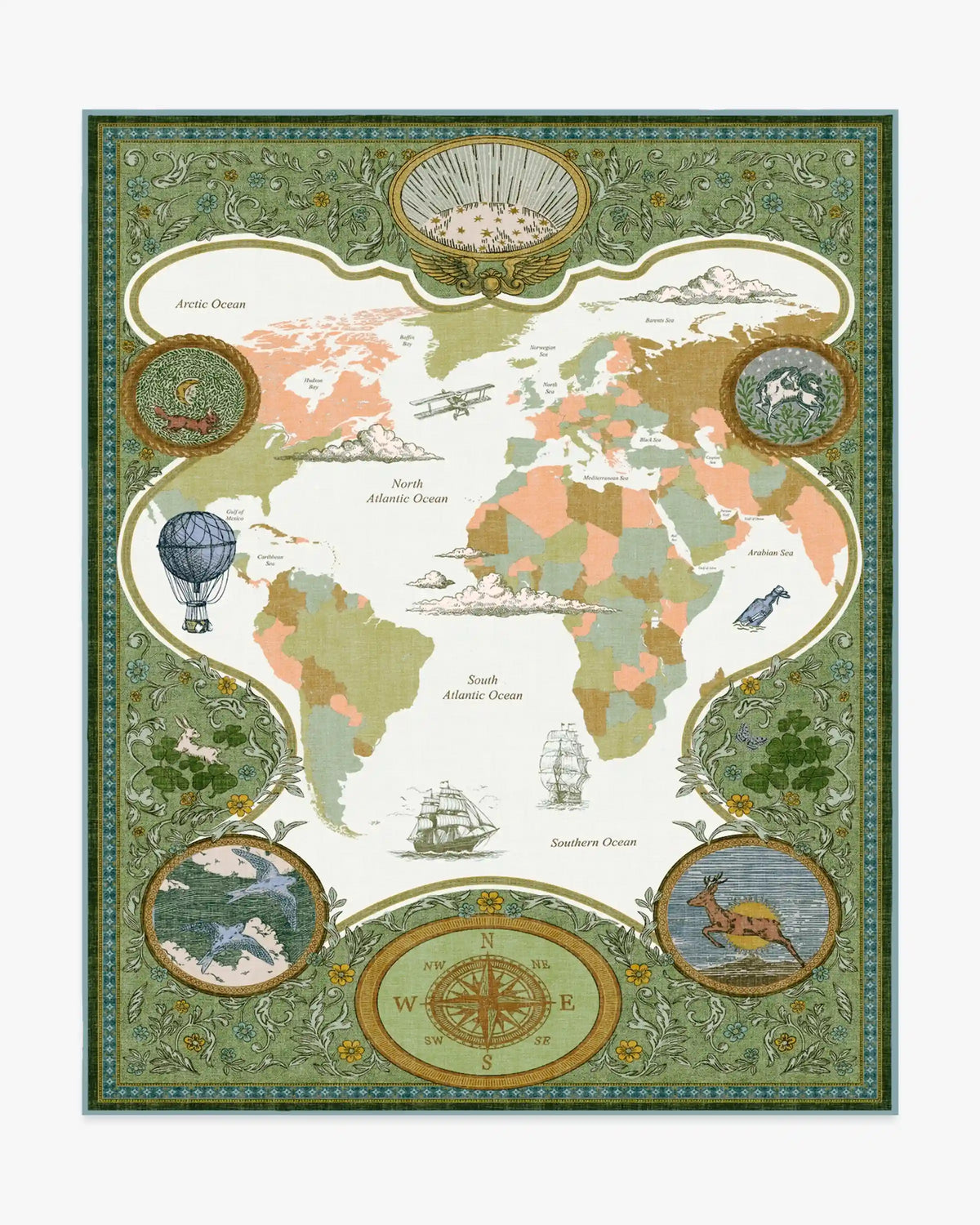 Little Explorer Gold & Green Rug