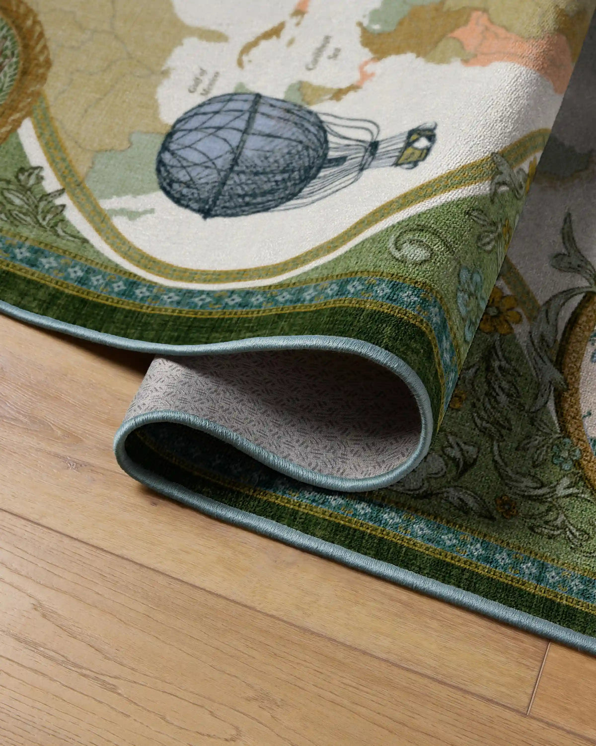 Little Explorer Gold & Green Rug
