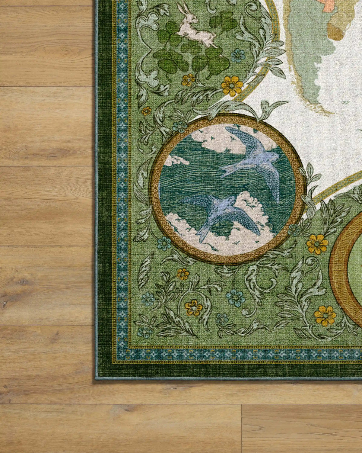 Little Explorer Gold & Green Rug
