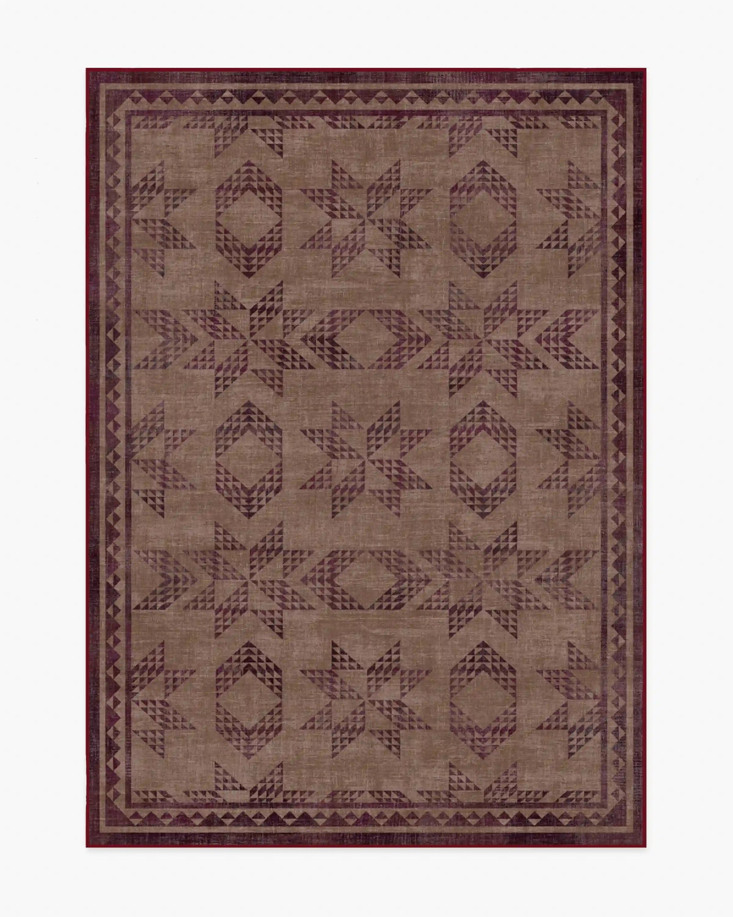Louisa Brown & Burgundy Rug