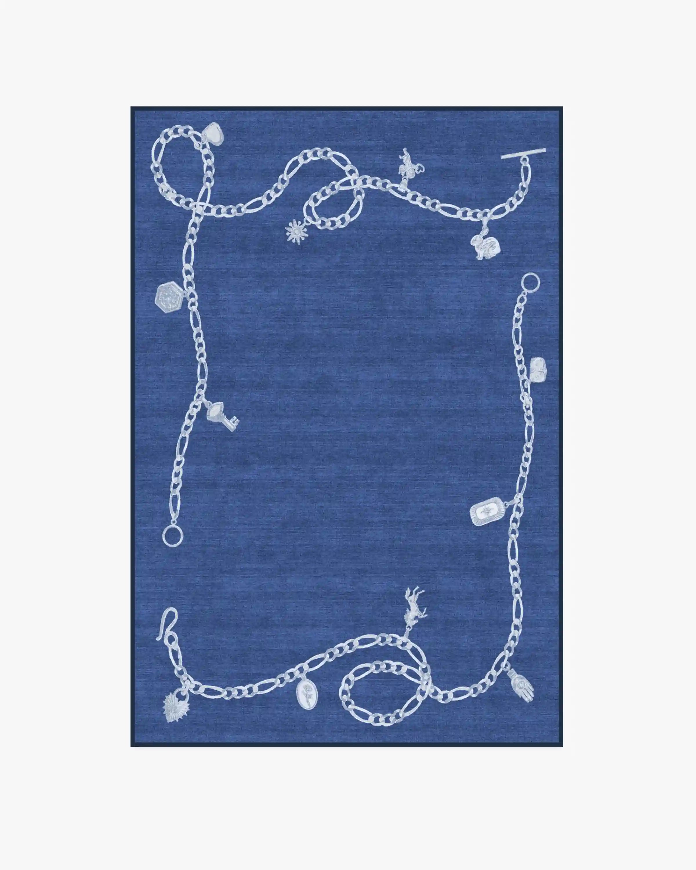 M&E Charms Midnight Blue Rug by Humberto Leon