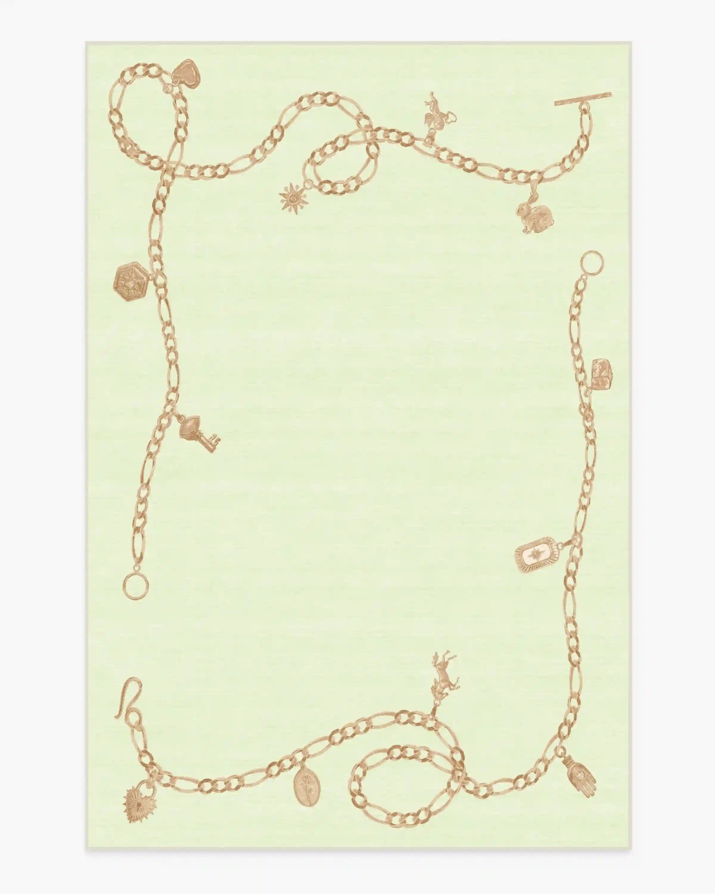 M&E Charms Pale Green Rug by Humberto Leon