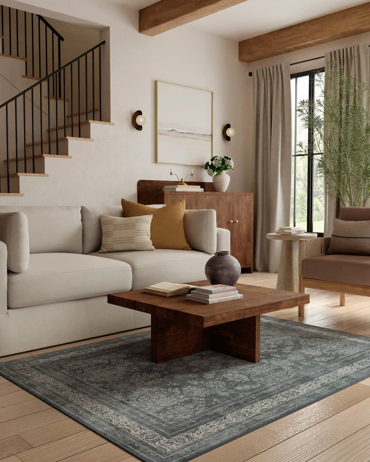 Maelyn Charcoal & Neutral Rug