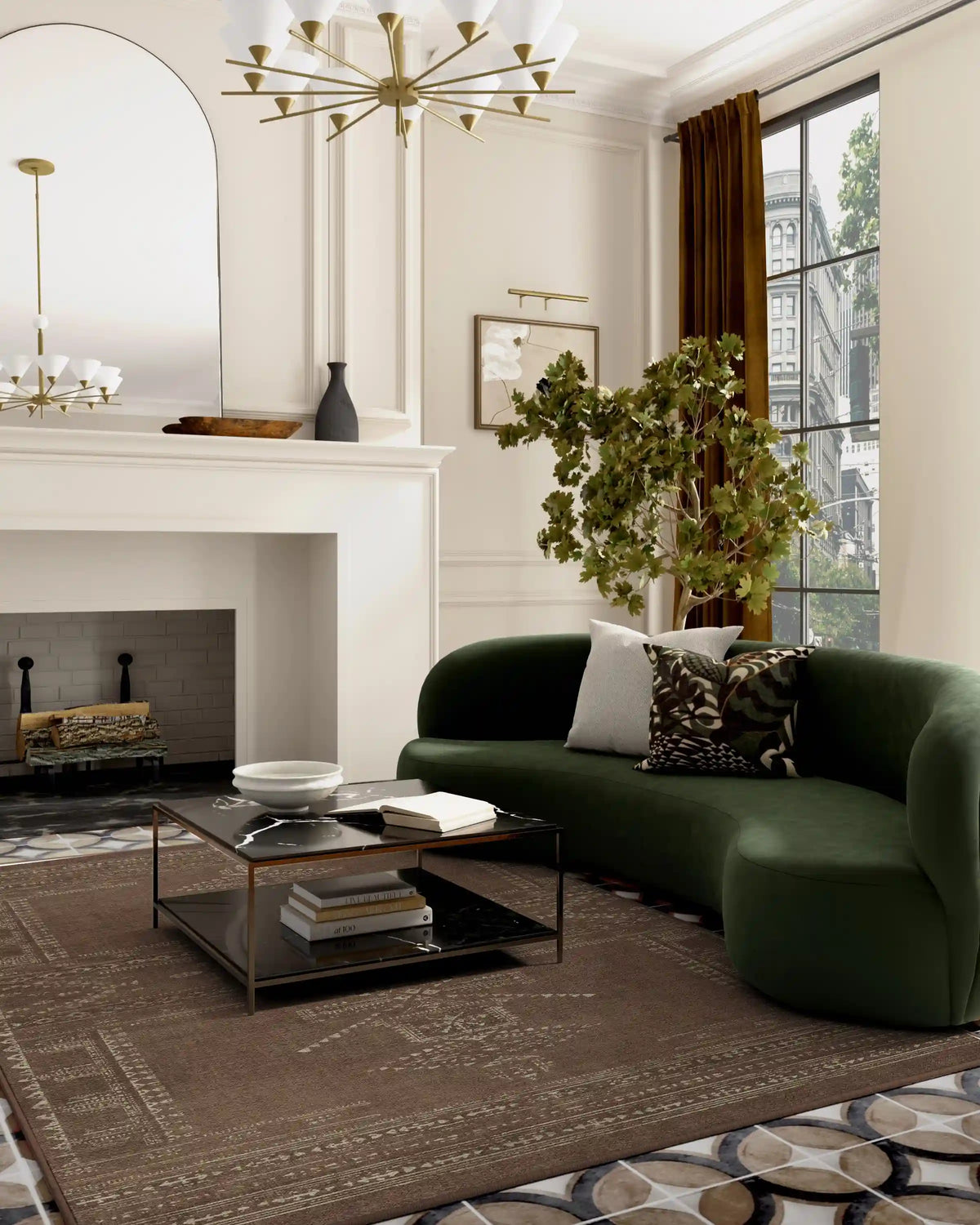 Amira Brown Rug by Martyn Lawrence Bullard