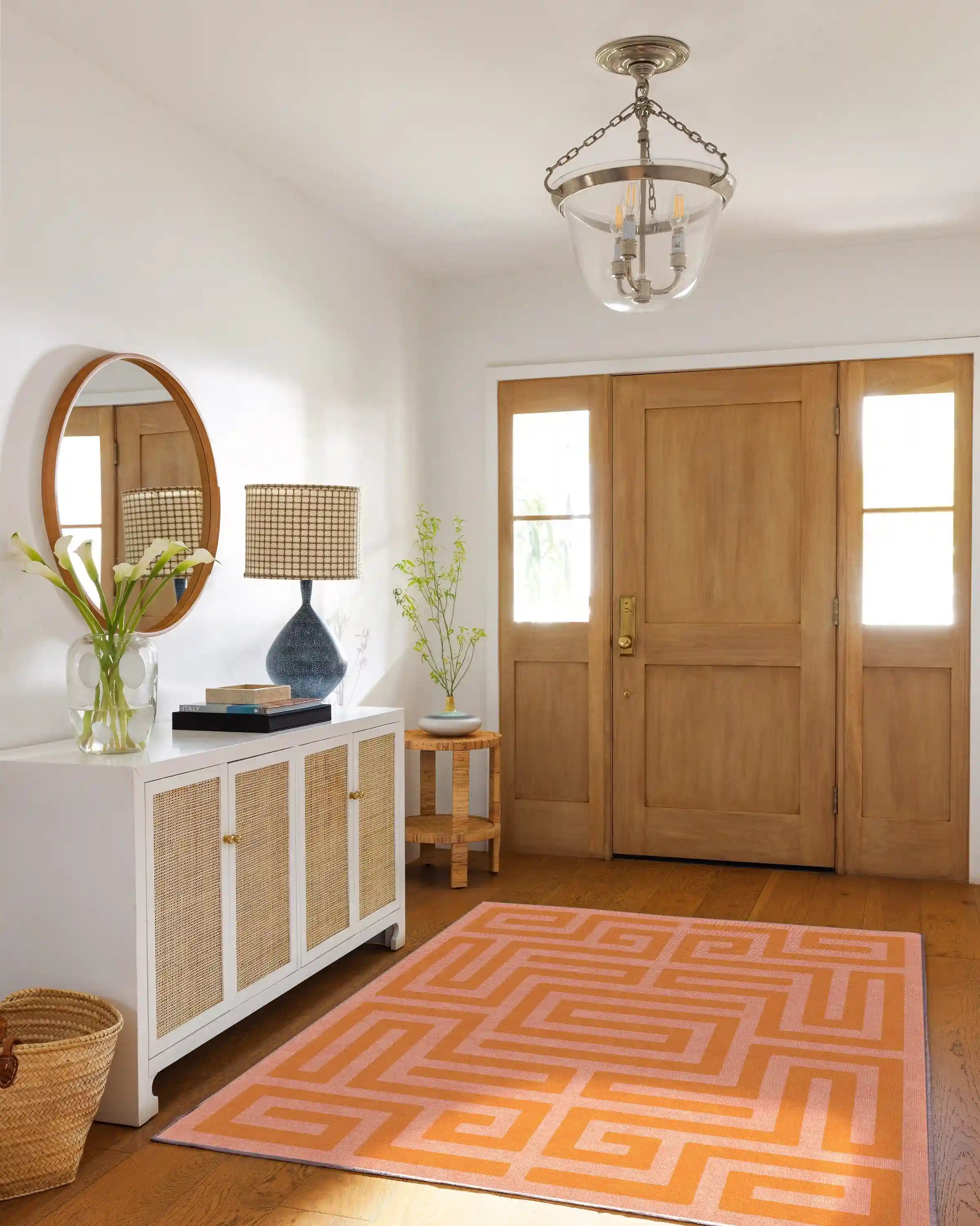 Maze Pink & Orange Rug