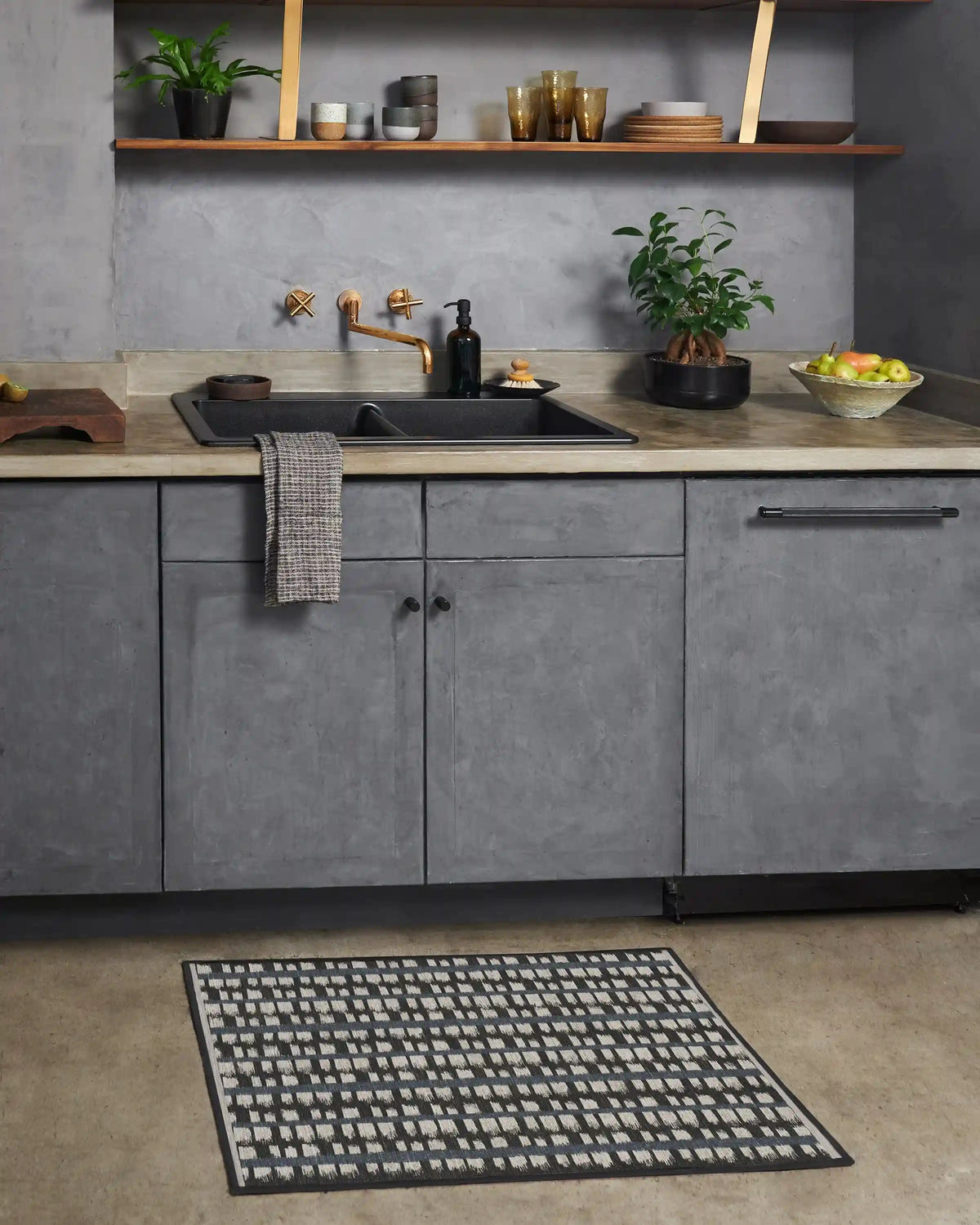 Berlin Charcoal & Sand Rug by Michael Michalsky