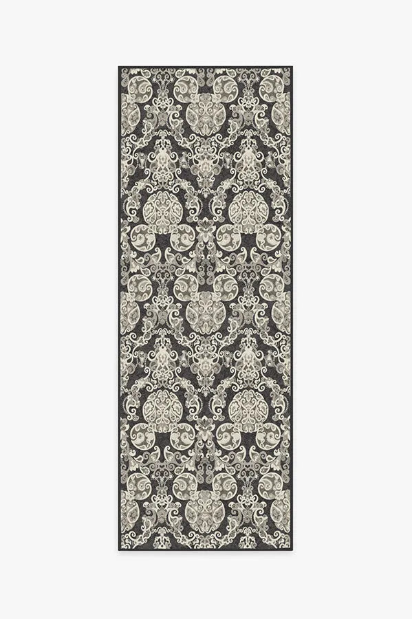 Mickey Damask Charcoal Rug