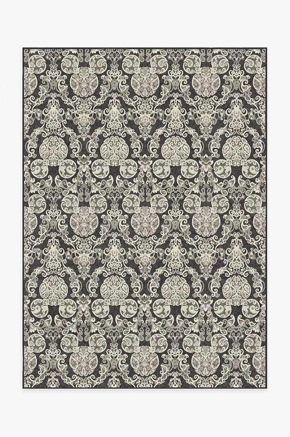 Mickey Damask Charcoal Rug