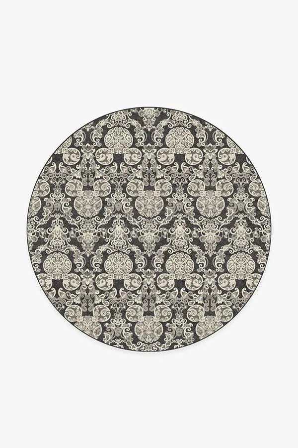 Mickey Damask Charcoal Rug