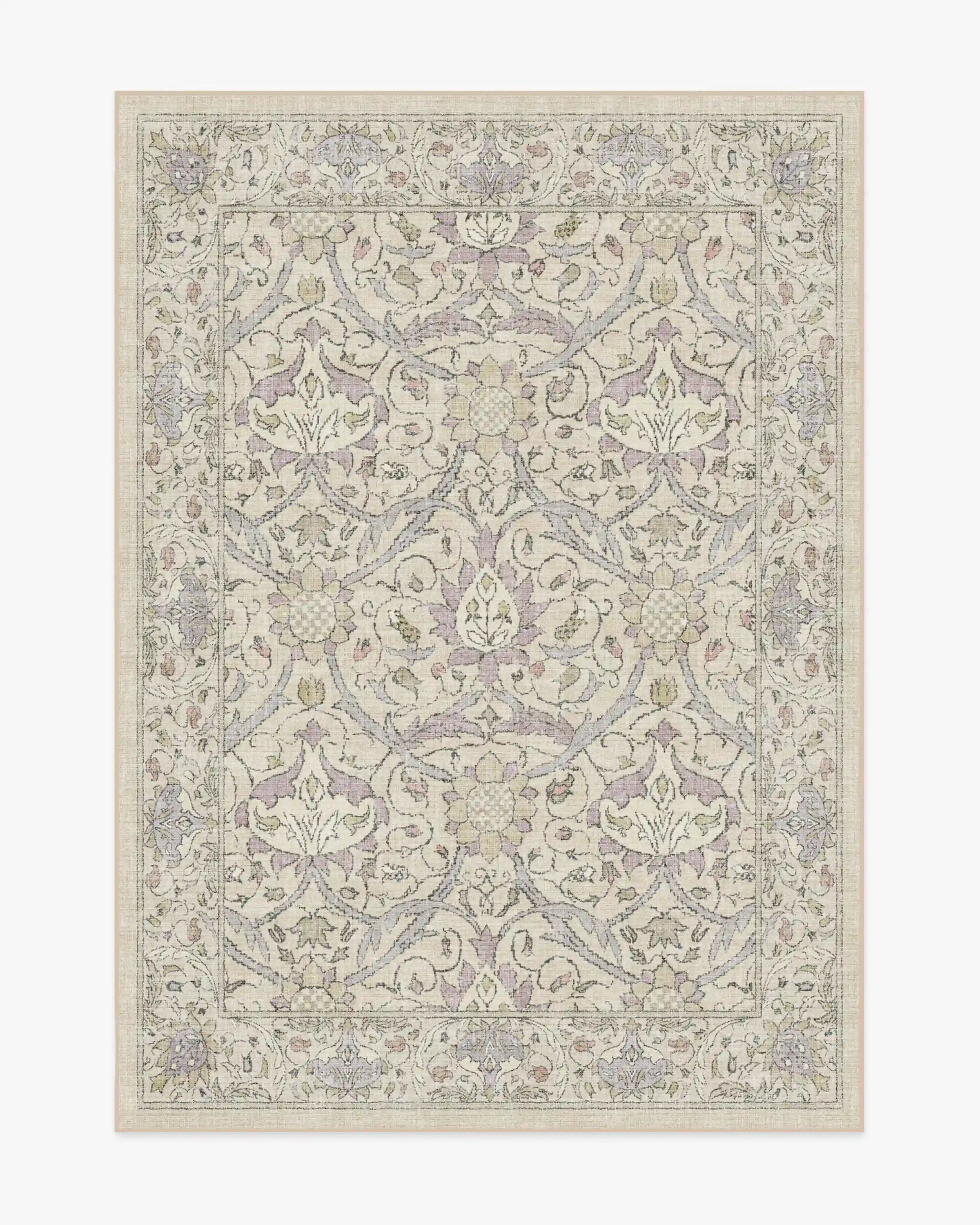 Montreal Beige & Lilac Rug by Morris & Co.
