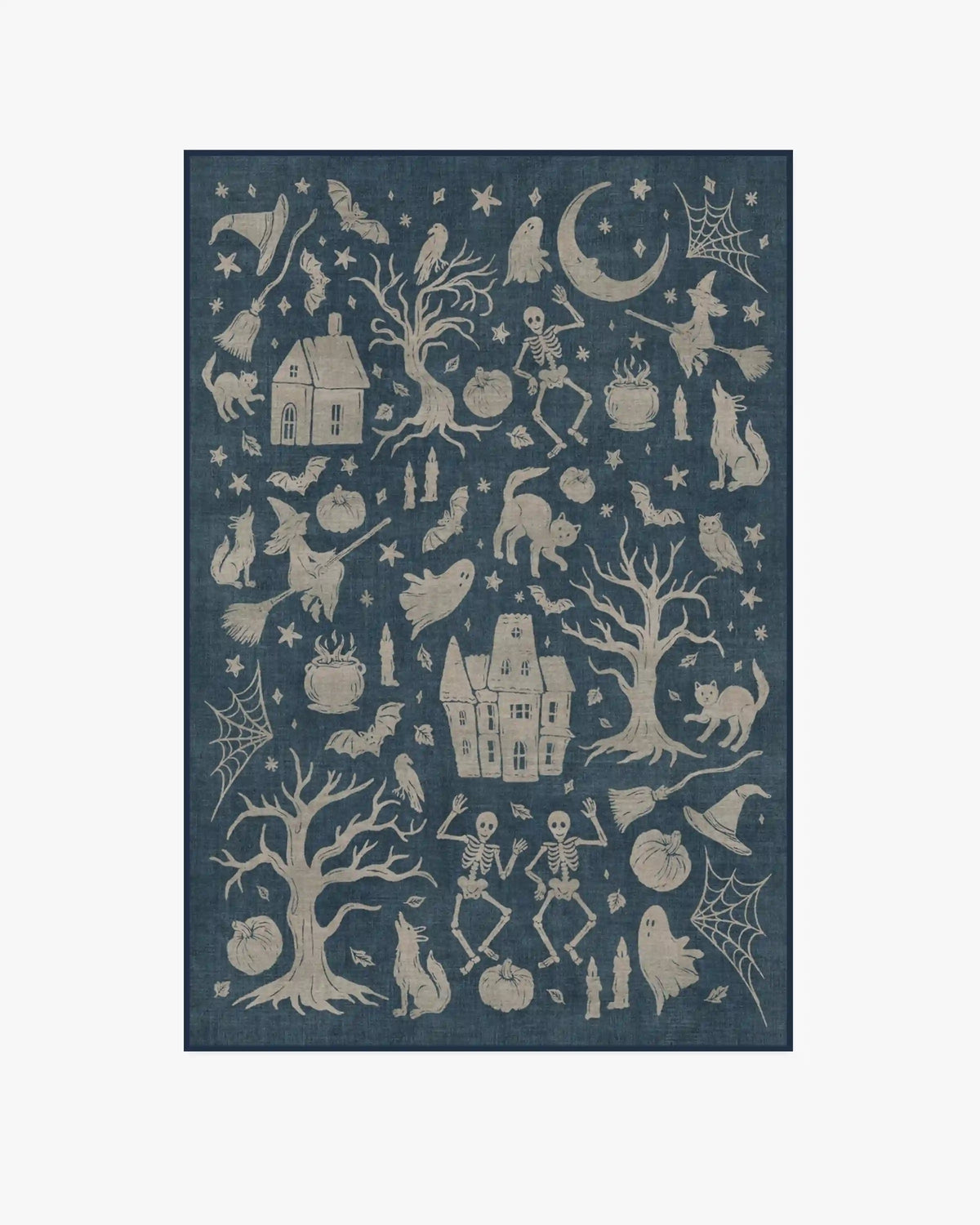 Moonlit Creatures Navy Rug