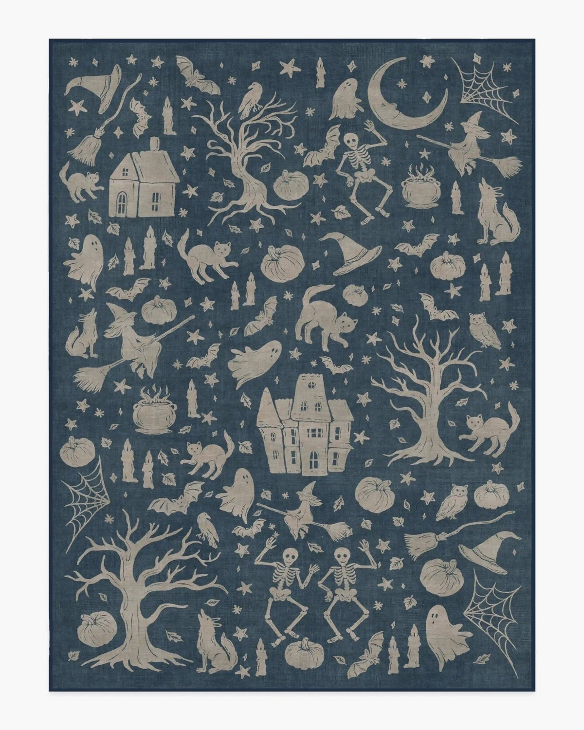 Moonlit Creatures Navy Rug
