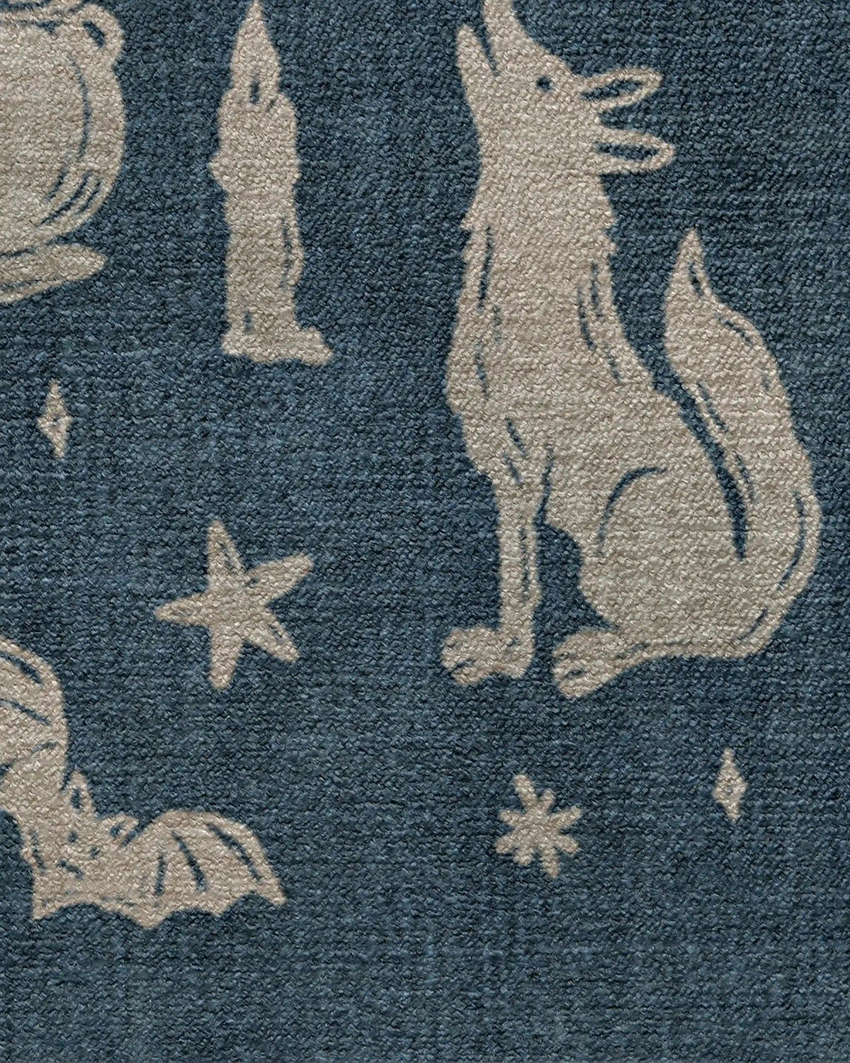 Moonlit Creatures Navy Rug