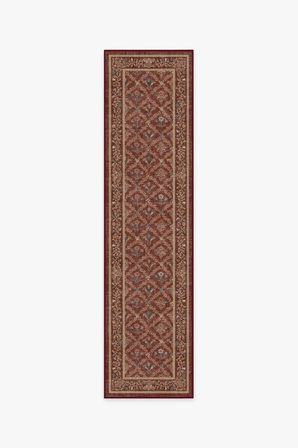Bellflowers Amber Red Rug by Morris & Co.