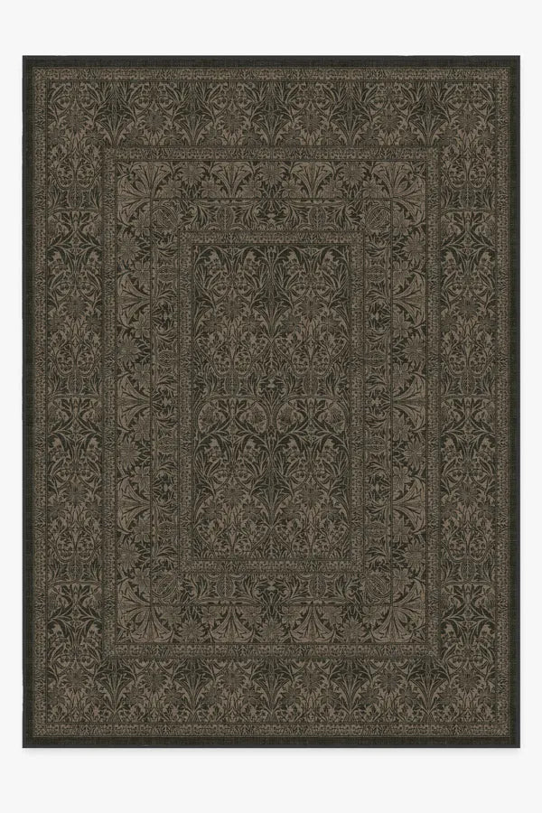 Bluebell Soft Black Rug by Morris & Co.