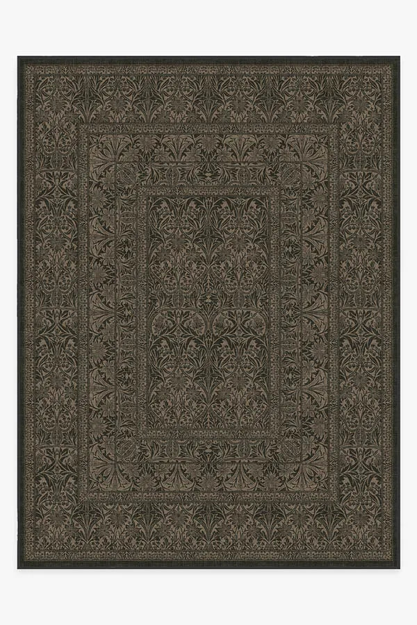 Bluebell Soft Black Rug by Morris & Co.