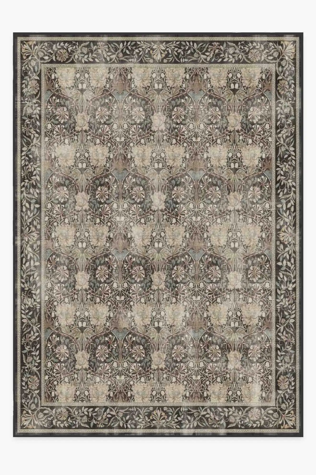 Honeysuckle & Tulip Dark Wood Rug by Morris & Co.