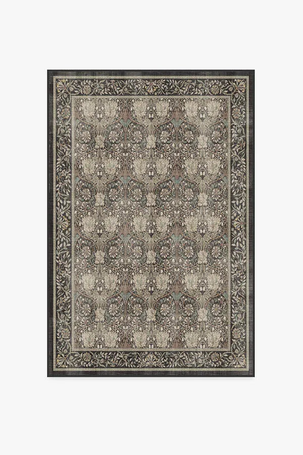 Honeysuckle & Tulip Dark Wood Rug by Morris & Co.