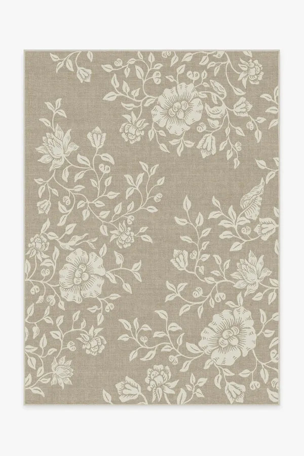 Mallow Flower Natural Stone Rug by Morris & Co.