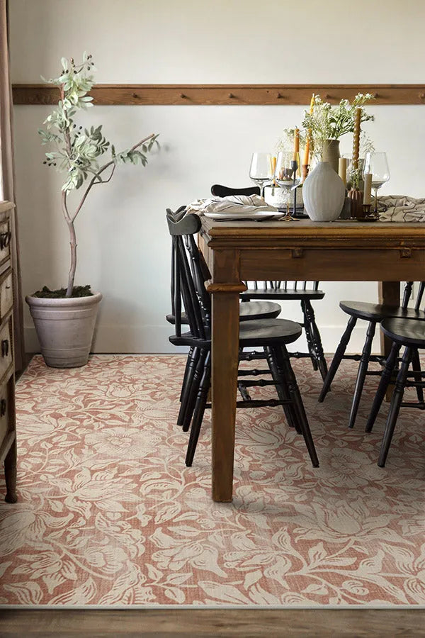 Mallow Rust Rug by Morris & Co.
