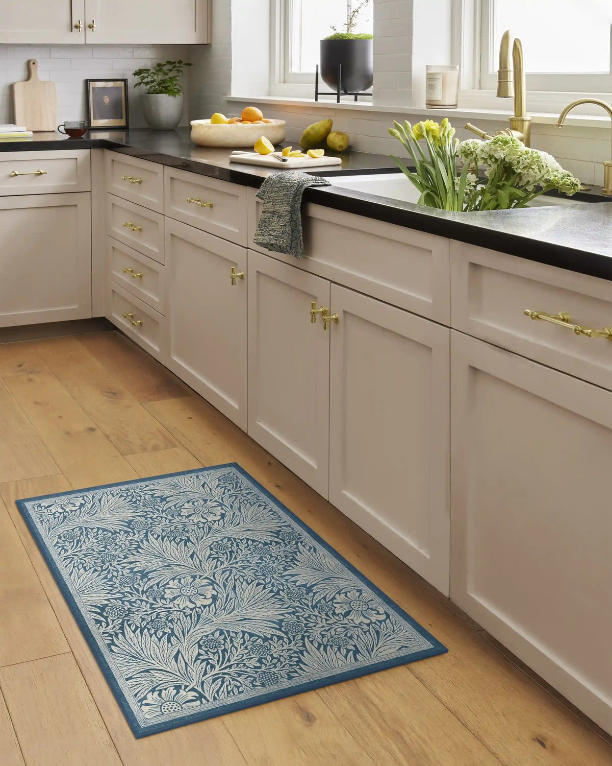 Marigold Blue Rug by Morris & Co.