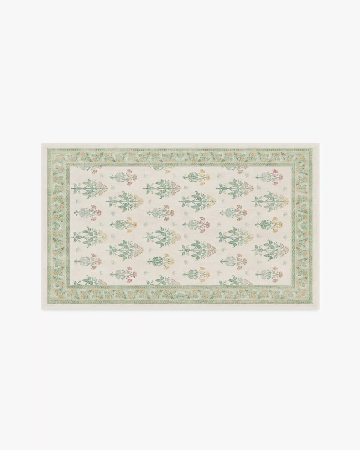 Meadow Sweet Ivory & Green Rug by Morris & Co.