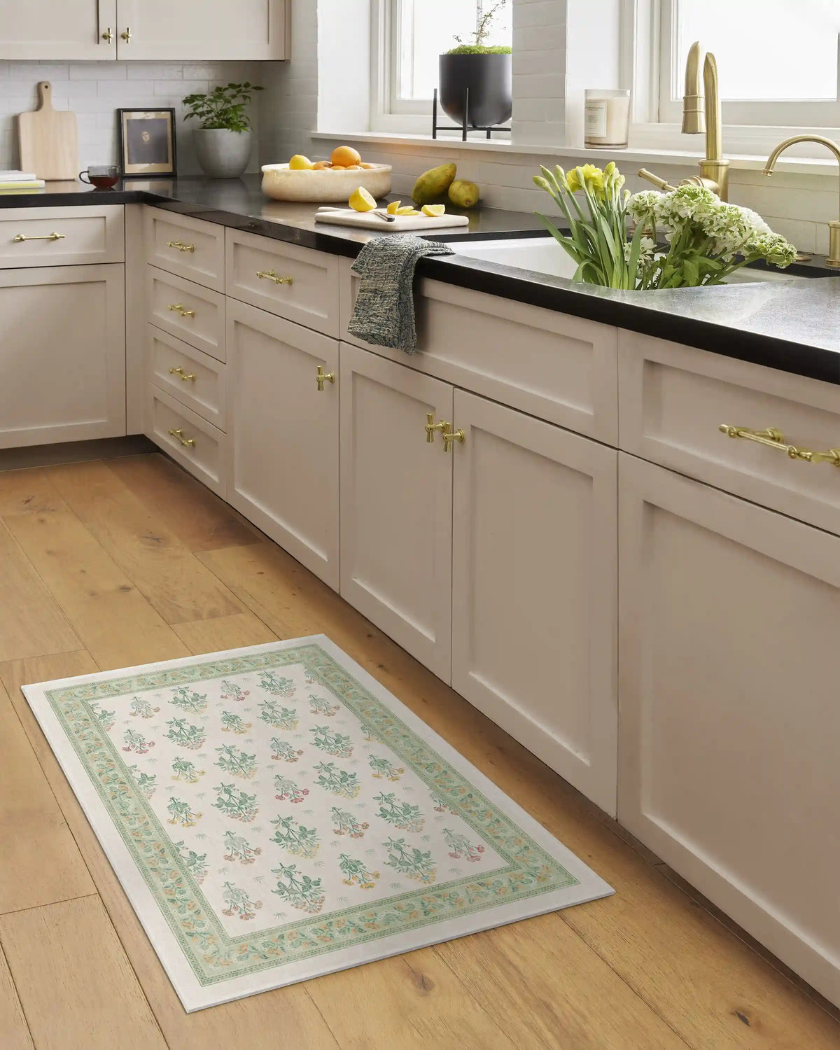 Meadow Sweet Ivory & Green Rug by Morris & Co.