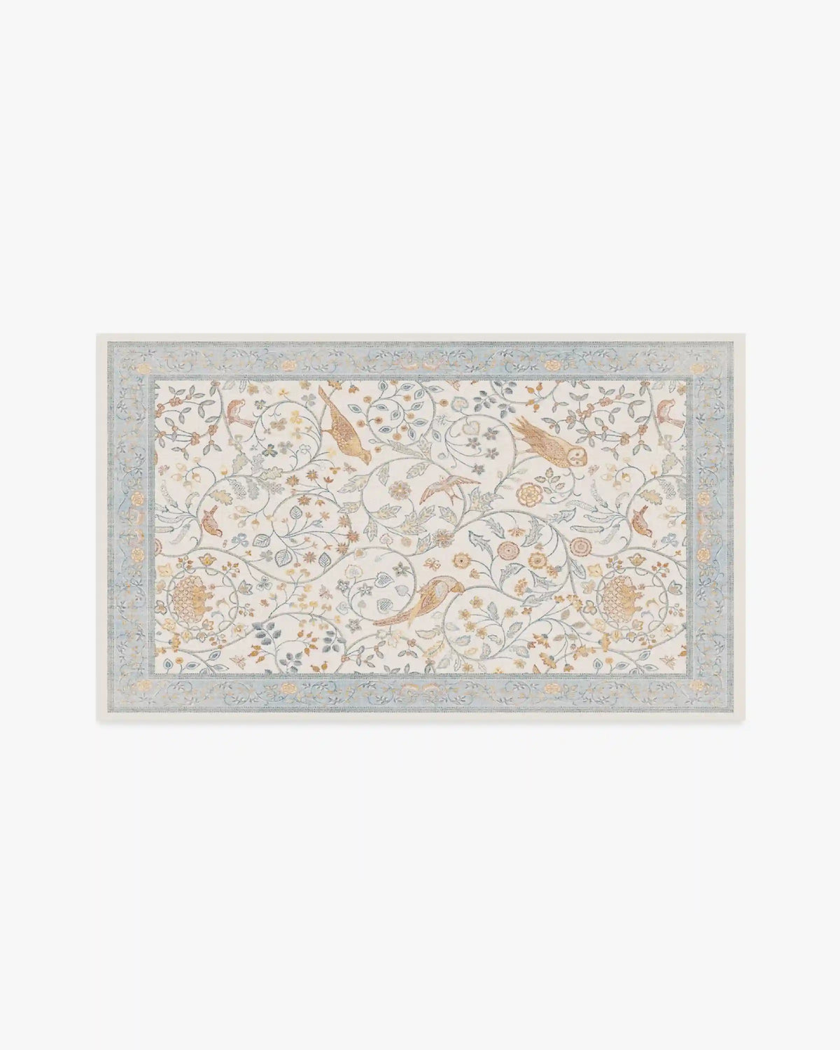 Newill Ivory & Blue Rug by Morris & Co.