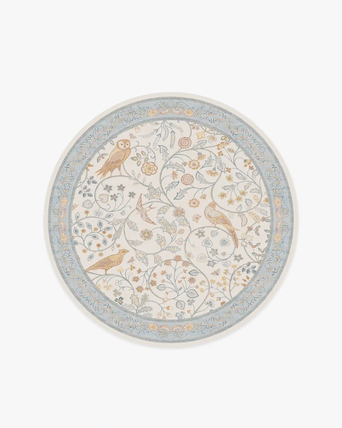 Newill Ivory & Blue Rug by Morris & Co.
