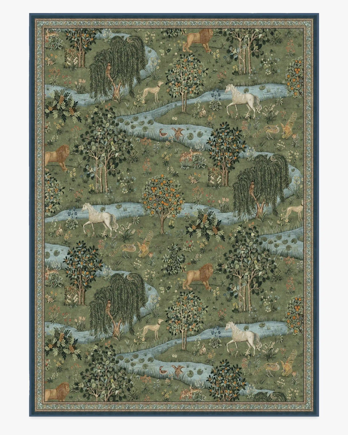 Owl & Willow Green Rug by Morris & Co.