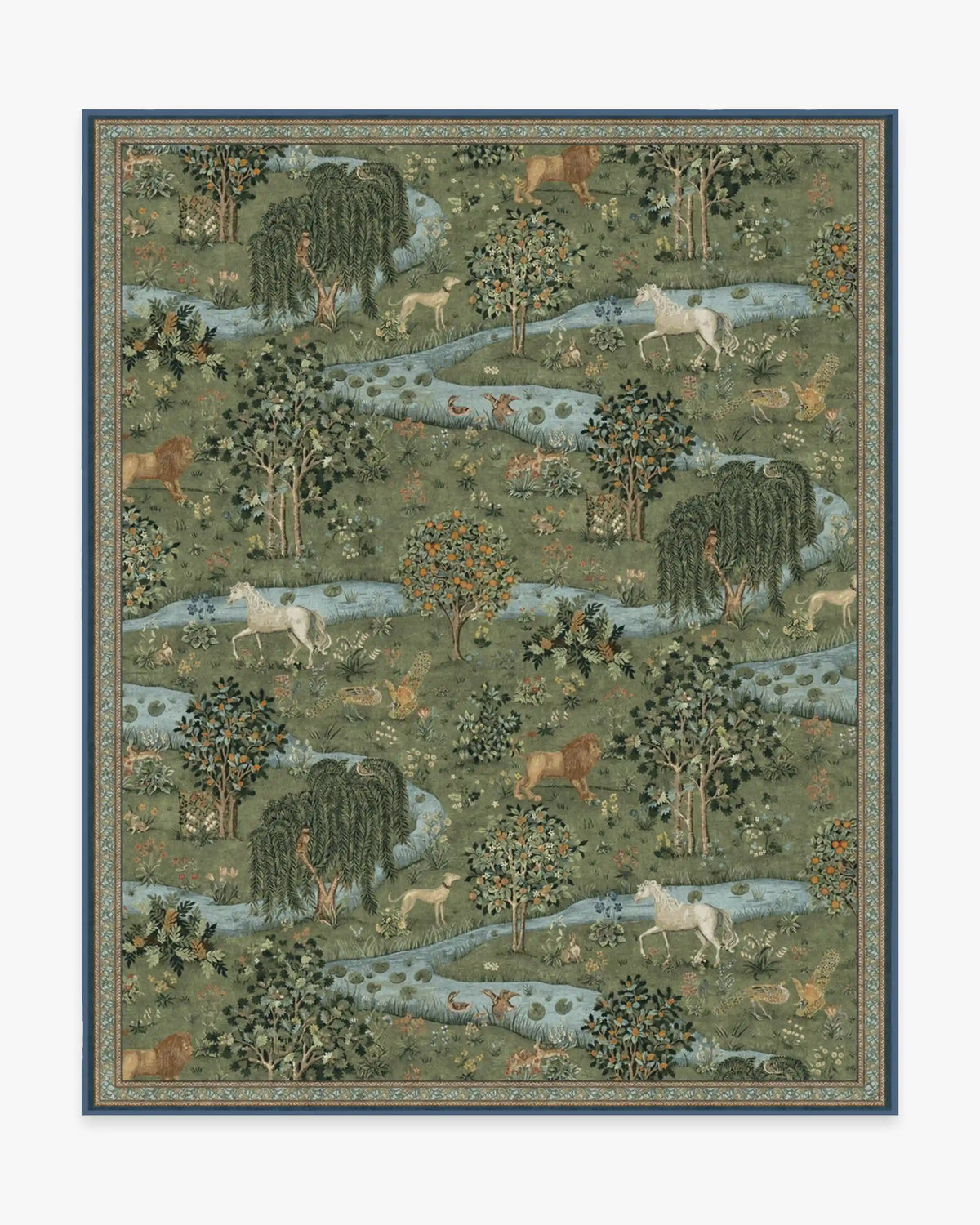 Owl & Willow Green Rug by Morris & Co.