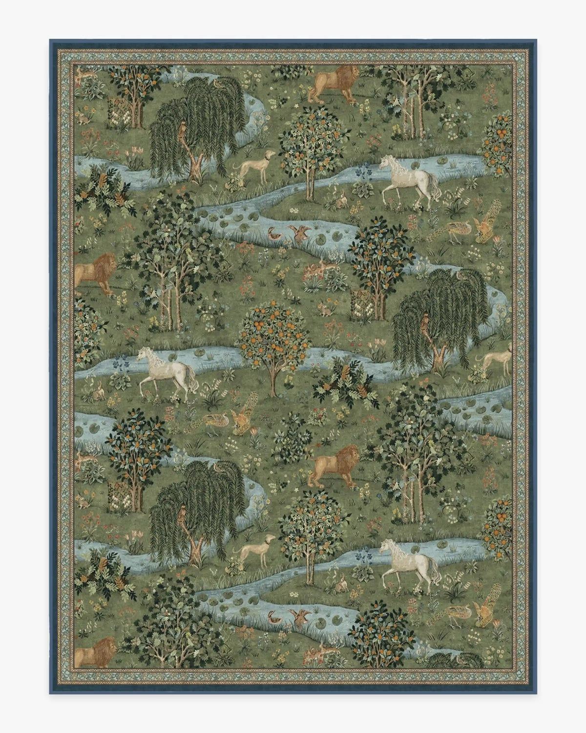 Owl & Willow Green Rug by Morris & Co.