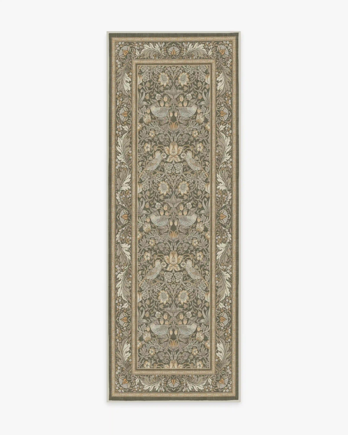 Strawberry Thief Stone Gold Rug by Morris & Co.