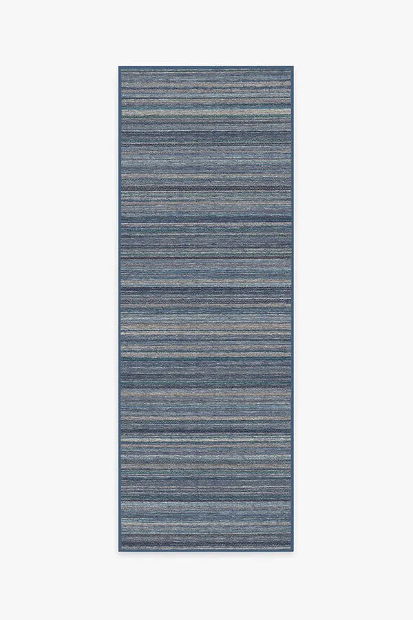 Multi Stripe Blue Rug