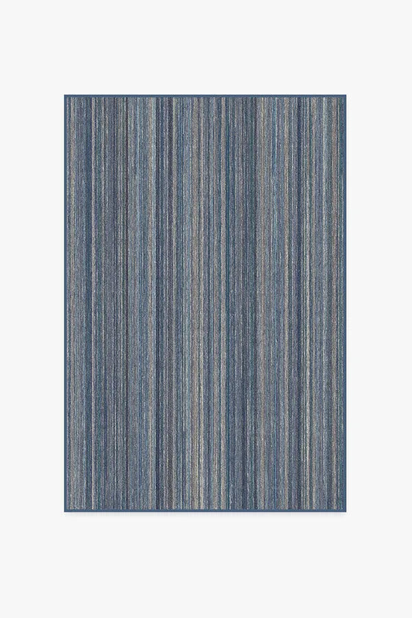 Multi Stripe Blue Rug