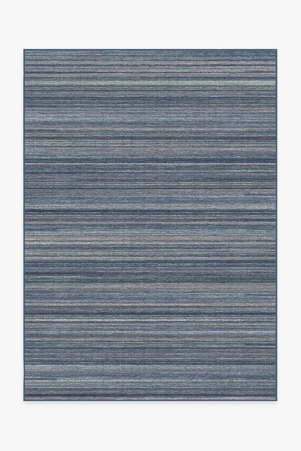 Multi Stripe Blue Rug